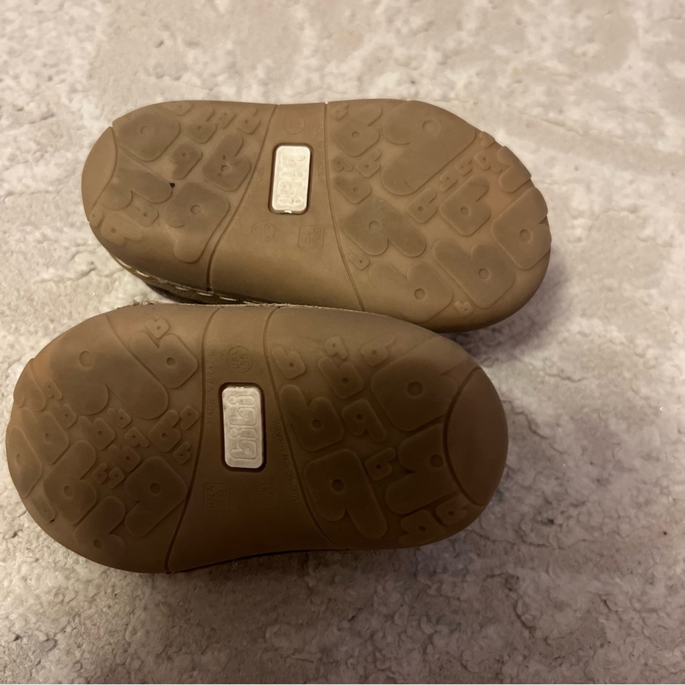 BiBi Tan and Brown Baby Walker Shoes Size 5.5 - Picture 6 of 9